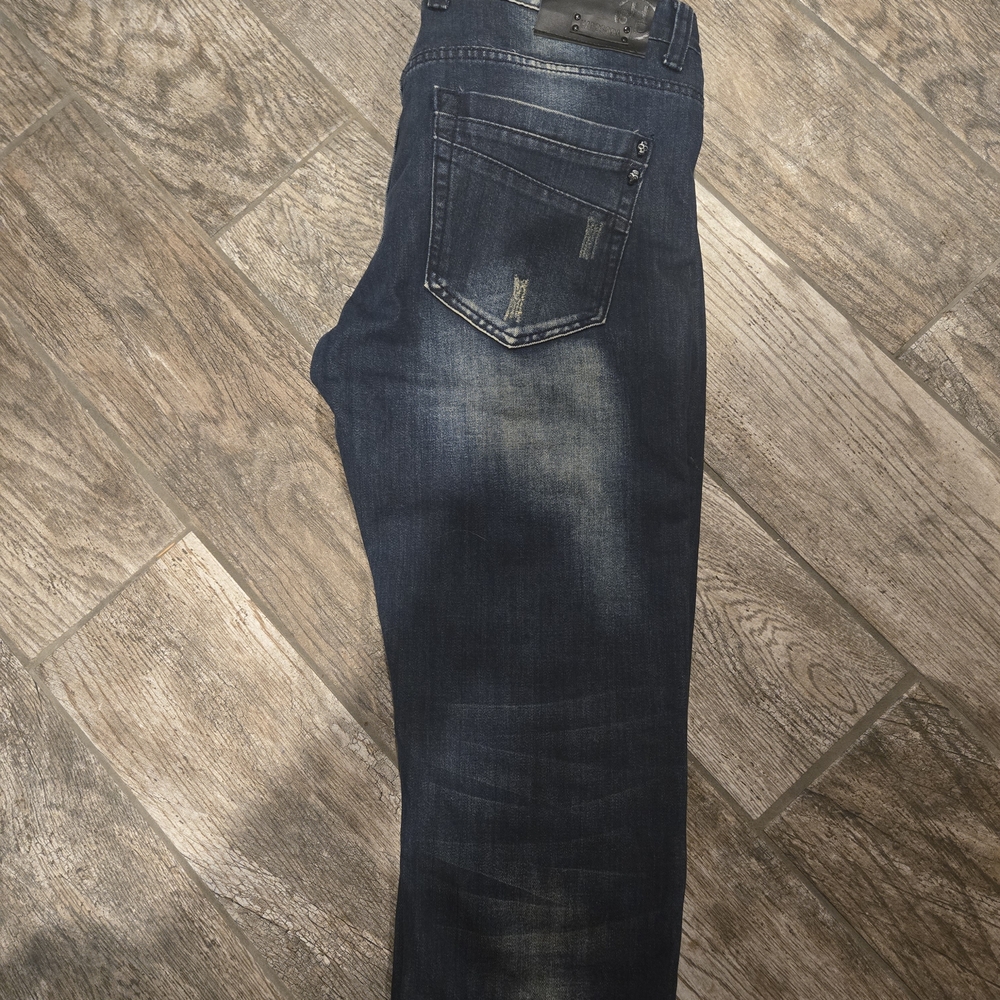 Distressed Blue Jeans for Men - Picture 2 of 3